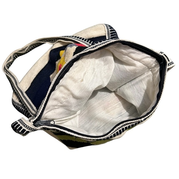 Wool Hand Woven Zippered Crossbody Bag Hippie Boho - Picture 11 of 11